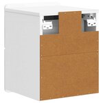 vidaXL Cabinet de chevet mural Blanc brillant 33 x 34 5 x 43 cm