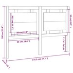 vidaXL Tête de lit Blanc 145 5x4x100 cm Bois massif de pin