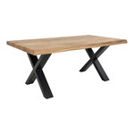 Table basse en chêne huilé avec bord ondulé 70 x 120 x 50 cm