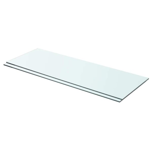 vidaXL Panneaux d'étagère 2 Pièces Verre Transparent 70x25 cm