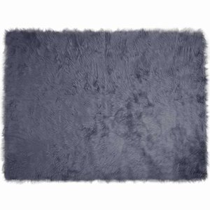 vidaXL Tapis en Peau de Mouton Synthétique Anthracite 160 x 230 cm