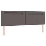 Cabeza de lit vidaXL Design Simple Gris 180 cm Cuir Synthétique