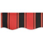 vidaXL Auvent Rétractable Rouge et Noir 350 x 250 cm Tissu et acier