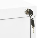 vidaXL Classeur Blanc 46x62x133 cm Acier