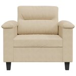 vidaXL Chaise de canapé crème 60 cm tissu microfibre