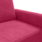 vidaXL Canapé à 3 places Rouge bordeaux 180 cm Velours