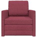 vidaXL Sofa-lit 2-en-1 Rouge Vin 74x77x81 cm Tissu