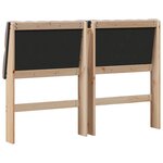 vidaXL Tête de lit capitonnée Taupe 135 cm Pin massif