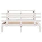 vidaXL Cadre de lit avec tête de lit sans matelas blanc 150x200 cm
