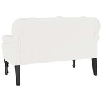 vidaXL Banc Chesterfield Blanc 119.5 x 64.5 x 75 cm Cuir synthétique