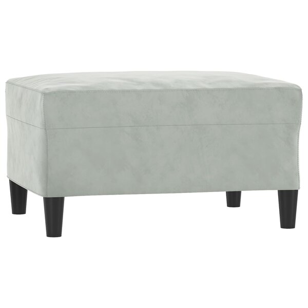 vidaXL Repose-pied Gris clair 70x55x41 cm Velours