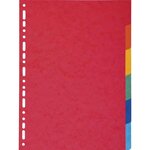 Jeu de 6 intercalaires carton 220g recyclé A4 multicolore EXACOMPTA