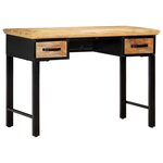 vidaXL Table d'écriture 110x50x76 cm Bois de manguier massif