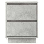 vidaXL Table de chevet avec lumières LED Béton gris 39x34 5x50 cm