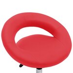 vidaXL Chaise pivotante à manger Rouge Similicuir