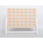 Tic tac toe jeu en bois pastel