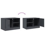 vidaXL Meubles TV 2 Pièces anthracite 67x39x44 cm acier