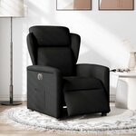 vidaXL Fauteuil inclinable électrique Noir Tissu