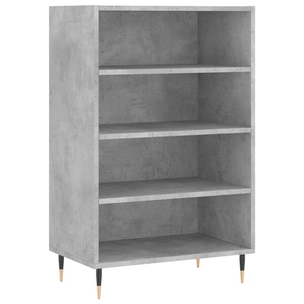 vidaXL Buffet haut gris béton 57x35x90 cm bois d'ingénierie