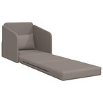 vidaXL Canapé-Lit de Sol 2-en-1 Taupe 65x80x83 cm Tissu