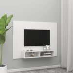 vidaXL Meuble TV mural Blanc 135x23 5x90 cm Aggloméré