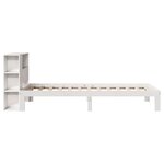 vidaXL Lit bibliothèque sans matelas blanc 90x190cm bois de pin massif