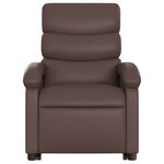 vidaXL Fauteuil inclinable électrique marron similicuir