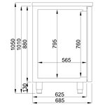 Refroidisseur de boisson avec evier - 3 portes - combisteel - r290 - acier inoxydable32100 mmpleine/battante 2500x700x950mm