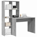 vidaXL Bureau Gris Sonoma 138 5 x 55 x 143 cm Bois d'ingénierie