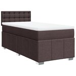 vidaXL Sommier à lattes de lit avec matelas Marron foncé 100x200 cm