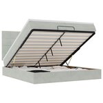 vidaXL Cadre de lit ottoman avec matelas gris clair 200x200 cm velours