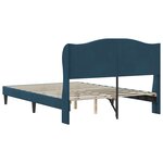 vidaXL Cadre de lit avec tête de lit Bleu 120 x 200 cm Velours
