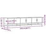 vidaXL Meuble TV chêne marron 210x35x41 cm bois d'ingénierie