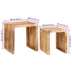 vidaXL Tables d'appoint Marron bois de manguier massif