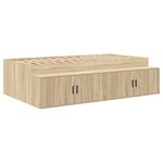 vidaXL Cadre de lit avec rangement Chêne sonoma 100 x 200 cm