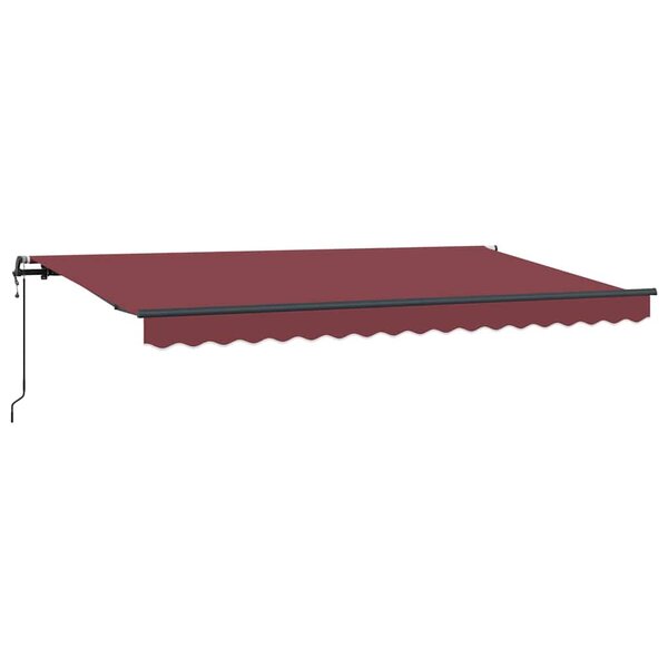 vidaXL Auvent Rétractable Bordeaux 400 x 200 cm tissu