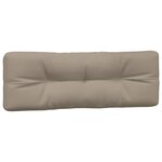 vidaXL Coussins de palette lot de 7 taupe tissu