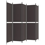 vidaXL Cloison de séparation 6 panneaux Marron 300x220 cm Tissu