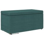 vidaXL Tabouret Vert foncé 81 x 41 x 40 cm Tissu et bois stratifié