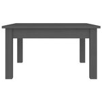 vidaXL Table basse Gris 55x55x30 cm Bois massif de pin