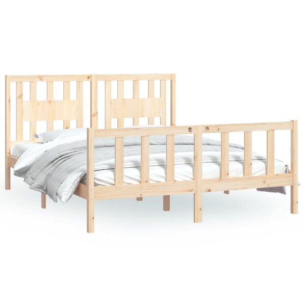vidaXL Cadre de lit sans matelas bois massif de pin 160x200 cm