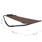 vidaXL Lit de jardin Marron 200x90 cm Acier