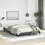 vidaXL Cadre de lit gris foncé 137x190 cm velours