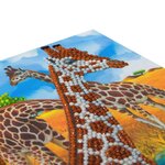 Kit carte broderie diamant 18x18cm Girafe