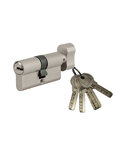 SP - Cylindre de serrure à  bouton Tiger 6  40Bx30mm  nickel  anti-arrachement  anti-perçage  5 clés