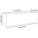 vidaXL Armoire murale de bain noir 100x25x30 cm bois d'ingénierie
