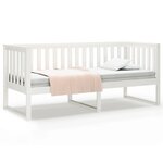 vidaXL Lit de jour sans matelas blanc 75x190 cm bois de pin massif