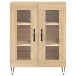 vidaXL Buffet haut Chêne sonoma 69 5x34x180 cm Bois d'ingénierie