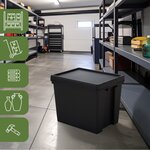 Pack and Move - Lot 5 Boîtes Stockage Plastique - 29 x 38 5 x 31 cm - 380KG Max - Stockage Outils Bricolage - Ultra Résistant - Réutilisable - 24L