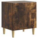 vidaXL Cabinet de chevet 2 Pièces Chêne fumé 43 x 34 5 x 50 cm
